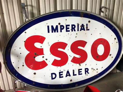 52 X 69 Double Sided Imperial Esso Dealer Sign Able Auctions