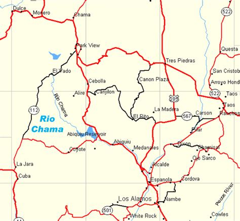 Rio Chama River Raft Trip Map