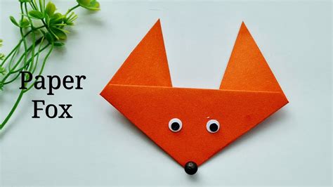 How To Make Paper Fox Easy Paper Craft Diy Origami Paper Fox