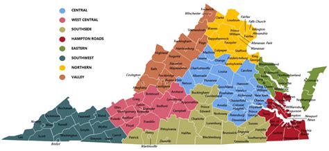 Virginias Demographic Regions Weldon Cooper Center For