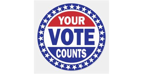 Your Vote Counts Classic Round Sticker Zazzle