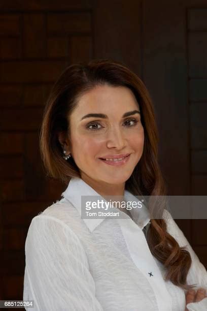 Her Majesty Queen Rania Al Abdullah Of Jordan Is Photographed At The Al Husseiniya Palace In
