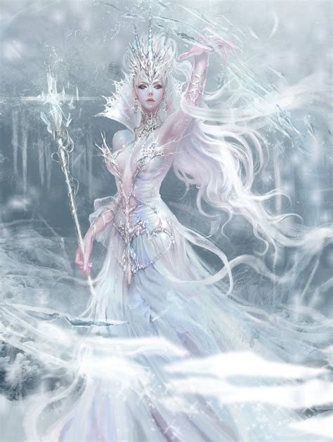 Αποτέλεσμα εικόνας για fantasy characters ice queen Fantasy art women Fantasy queen Anime