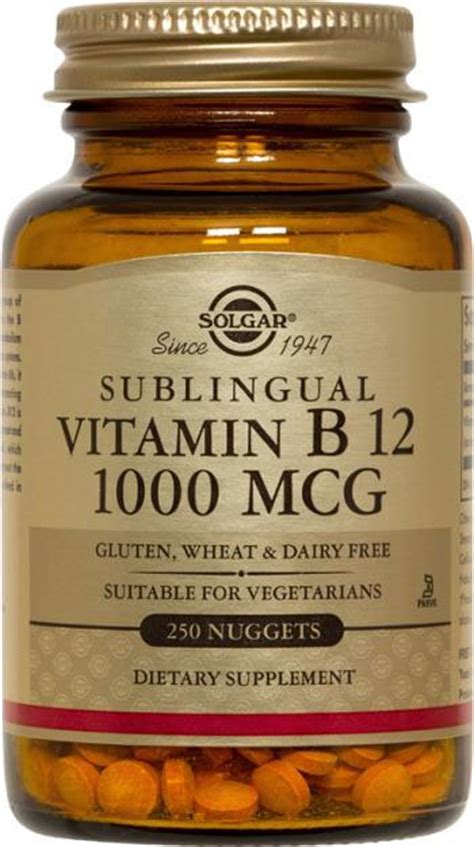 Vitamin b12 is an essential vitamin that the body needs to support cognitive functioning, energy production let's take a closer look at vitamin b12 benefits, signs of a deficiency, and how to choose the best vitamin b12 supplement for you! Solgar Sublingual Vitamin B12 1000 mcg 250 Nuggets