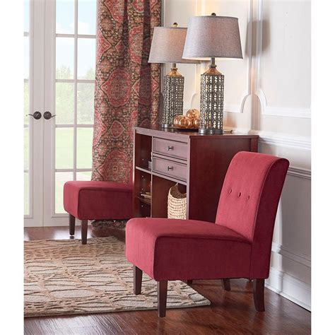 Linon home décor is a family owned and operated company that has been in business over 50 years. Linon Home Decor Coco Red Fabric Accent Chair-36096RED-01 ...