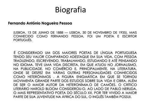 Biografia Fernando Pessoa Pdf