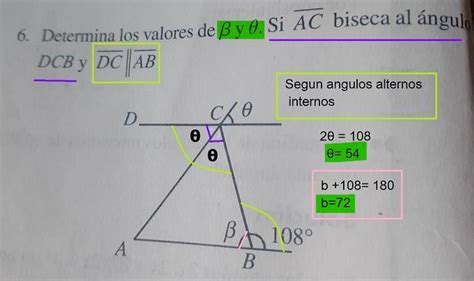 Determinar El Valor De B Y 0 Si Ac Biseca Al Angulo Dcb Y Dc Es
