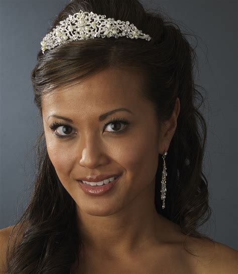 Freshwater Pearl And Crystal Bridal Tiara Elegant Bridal Hair Accessories