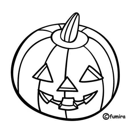 Pinto Dibujos: Calabaza de halloween para colorear