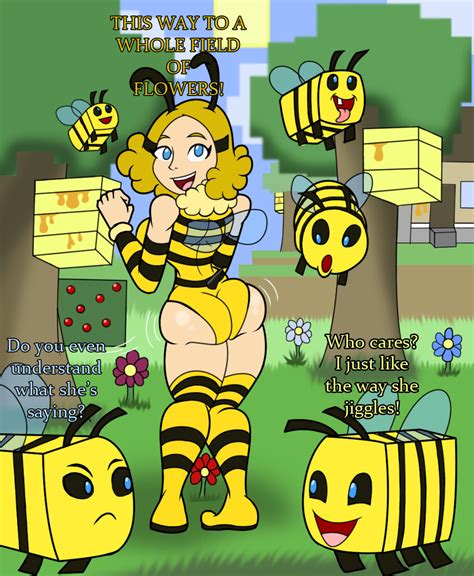 Rule 34 1girls Ass Ass Focus Ass Jiggle Bee Bee Minecraft Blue Eyes