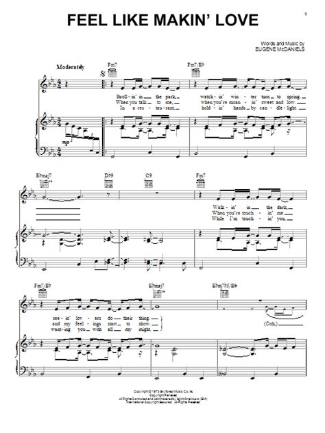 Roberta Flack Feel Like Makin Love Sheet Music Download Pdf Score