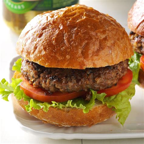 Barley Beef Burgers Recipe Taste Of Home