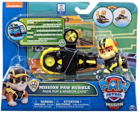 Paw Patrol Mission Paw Pack Pup Mission Card Mission Paw Rubble