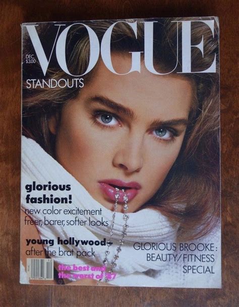 Vintage Vogue Magazine December 1987 Brooke Shields 80s Hair Modine