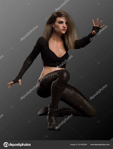 Urban Fantasy Mage Casting Position Stock Photo By Ravven