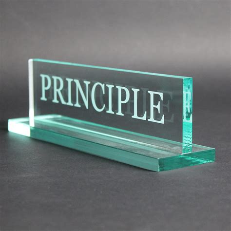 Office Desk Name Plate Custom Name Plates Made From Glass Like