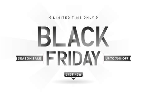 Black Friday Season Sale On White Background With Black Ribbon Beside
