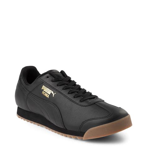 Mens Puma Roma Classic Athletic Shoe Black Gum Journeys