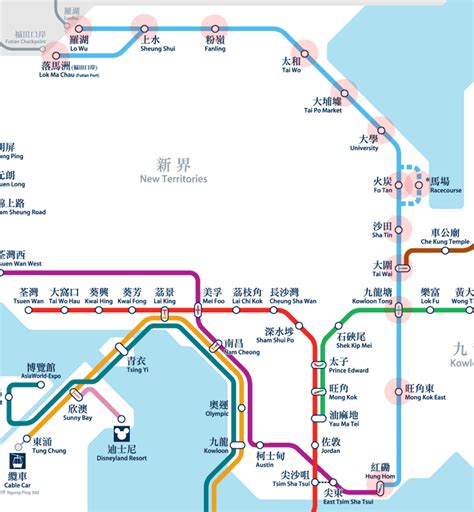 East Rail Line Map Hong Kong Mtr