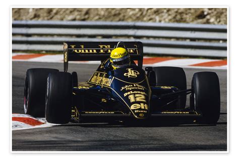 Ayrton Senna Lotus 98t Renault Belgian Gp 1986 Print By Motorsport