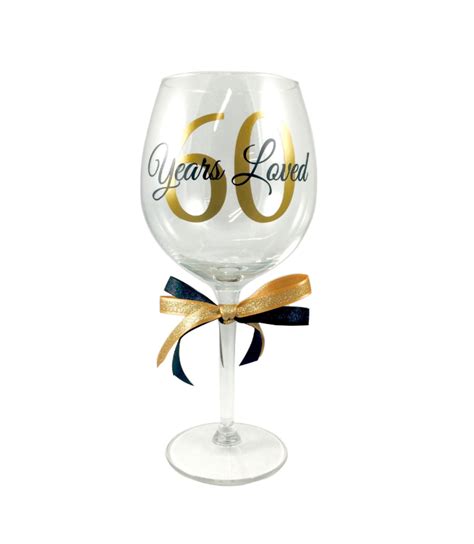 60th birthday wine glass 60 years wine glass 60th etsy
