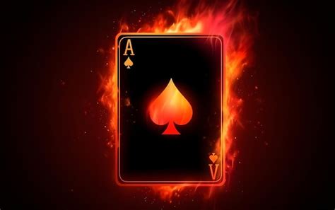 Premium Ai Image A Ace Of Spades Is Shown On Fire With Flames Around It