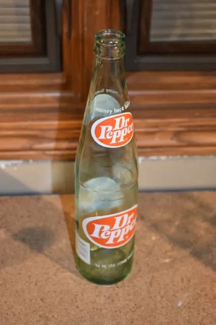Vintage Dr Pepper Collectible Glass Green 70s Soda Bottle 16 Oz 1