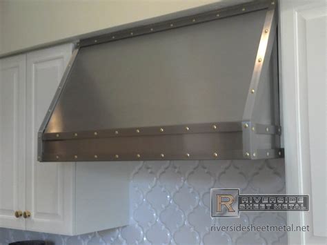 Stainless Steel Custom Hood Vent With Band And Brass Rivets