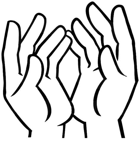 Find the perfect kids clapping stock illustrations from getty images. Two Hands Cupped Together Coloring Pages