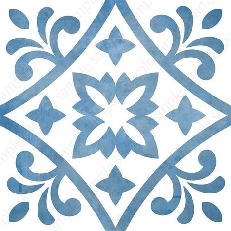 Digital Tiles Blue And White Ornate Wall Decor Printable Etsy Israel