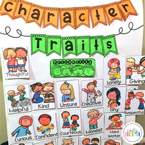 Character Traits Anchor Charts - Emily Education