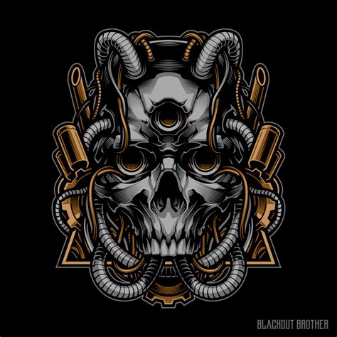 Steampunk Skull Vector On Behance