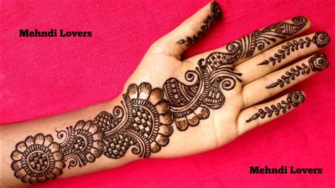 Raksha Bandhan Special Simple Arabic Mehndi Design For Front Hands