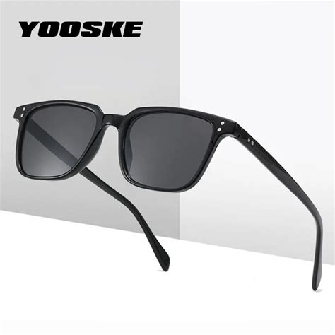 Yooske Retro Square Sunglasses Men Vintage Brand Designer Driving Sun Glasses Female Male High