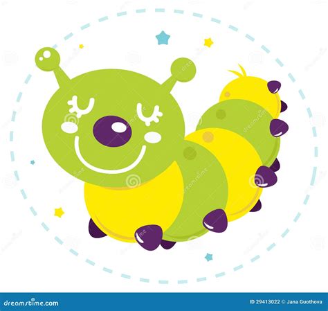 Caterpillar Smart Cartoon Vector Illustration Cartoondealer Com