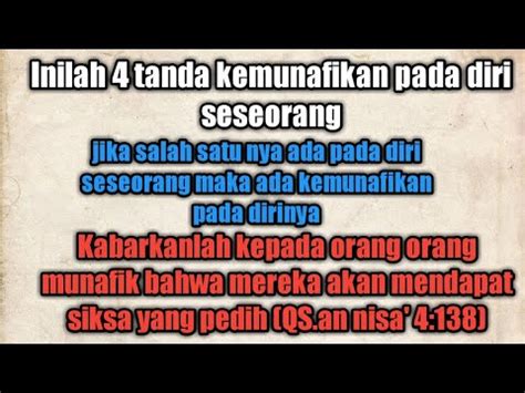 Namun pada kasus yang kronis, insomnia bertahan. awass 4 Tanda kemunafikan ada pada diri seseorang.mungkin ...