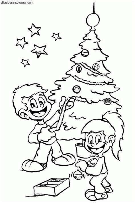 Dibujos Sin Colorear: Dibujos de Arboles de Navidad para Colorear