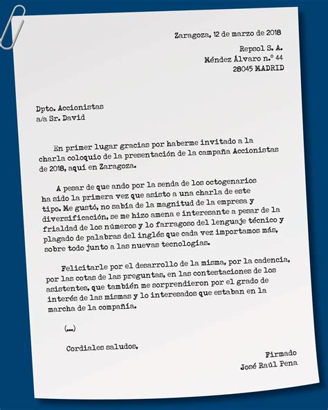 Cartas De Los Lectores Revista Accionistas Repsol