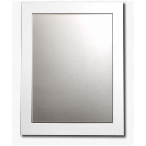 Shop White Satin Framed Beveled Wall Mirror Free Shipping Today 7910540