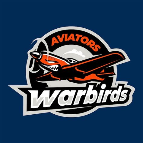 Premium Esport Logo Aviator Warbirds Clásico Avión Emblema Vector