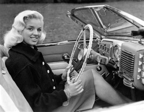 Splendidness Diana Dors Behind The Wheel Of Her 1949 Delahaye
