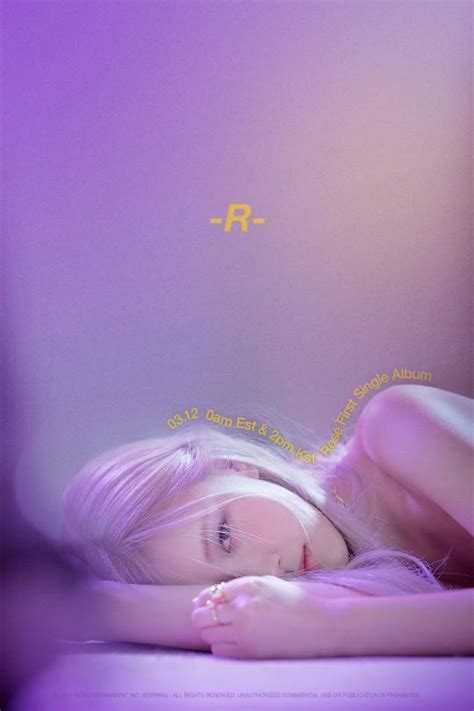 Blackpinks Rosé Reveals The First Image Teaser For Her Solo Debut Album R