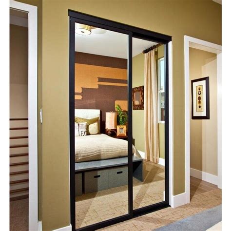 Reliabilt 9800 Series Boston 60 In X 80 In Black Mirror Panel Mirrored Glass Prefinished