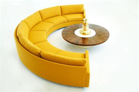 Their unusual style means they can be hanging from the ceiling or sat on the floor. Milo Baughman Semi-Circle Sectional Sofa 2 | Leather ...