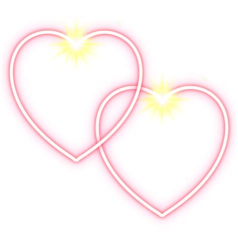 Gambar Garis Cinta Efek Cahaya Neon Hari Valentine Pink Love Glitter