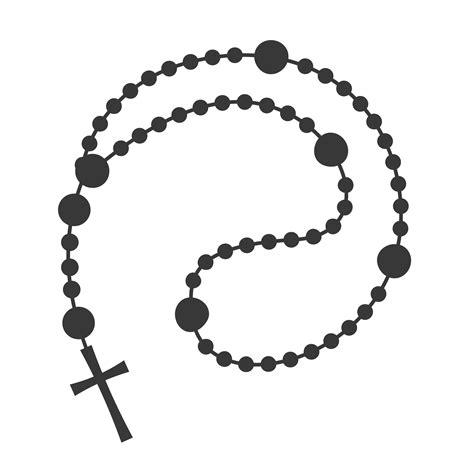 Rosary Beads Silhouette Prayer Jewelry For Meditation Catholic
