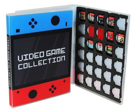 Game Case For Nintendo Switch Cartridges Holds Games Securely In Foam Blue Red Walmart Com