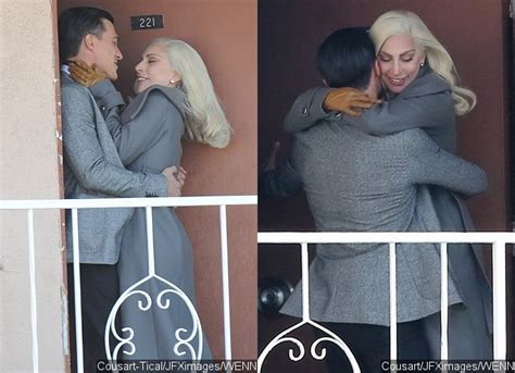 Pics Lady Gaga And Finn Wittrock Smooch On American Horror Story Hotel Set