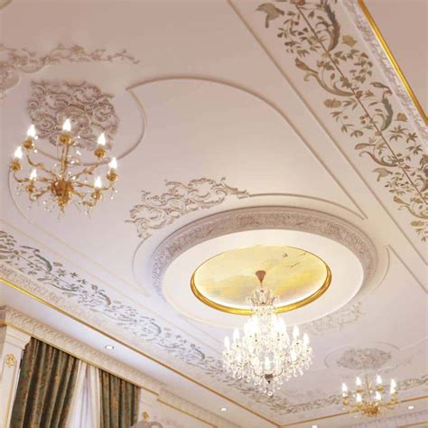 Classic Gypsum Interior Decoration Design Consultant Ceilings Decorations Luxury Italian