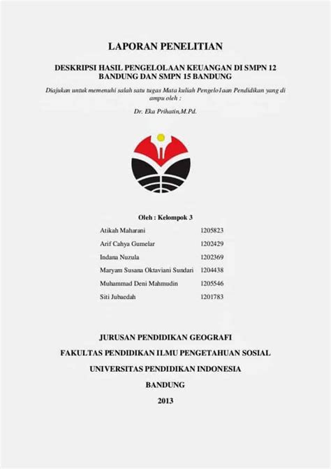 Contoh Cover Proposal Skripsi Yang Benar